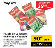MayFord Pacote de Sementes de Flores e Vegetais-cada