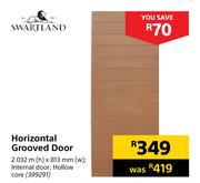 Swartland Horizontal Grooved Door-2.032m (h) x 813 (w)