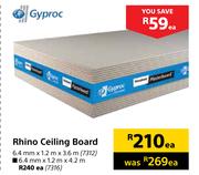 Gyproc Rhino Ceiling Board-6.4mm x 1.2m x 4.2m Each