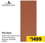 Swartland Fire Door-2.032m (h) x 813mm (w)