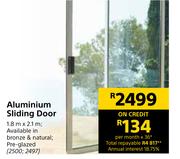 Aluminium Sliding Door-1.8m x 2.1m