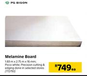 Melamine Board-1.83m x 2.75m x 16mm Each