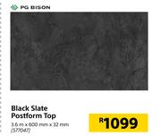 PG Bison Black Slate Postform Top-3.6m x 600mm x 32mm