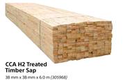CCA H2 Treated Timber Sap-38mm x 38mm x 6.0m Each