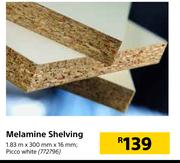 Melamine Shelving-1.83m x 300mm x 16mm 