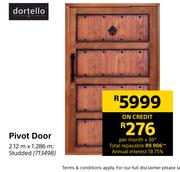 Dortello Pivot Door (Studded)-2.12m x 1.286m