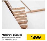 Melamine Shelving 2.75m x 610mm x 16mm
