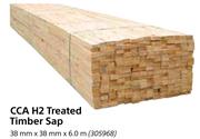 CCA H2 Treated Timber Sap 38mm x 38mm x 6.0m- Each