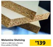 Melamine Shelving 1.83m x 300mm x 16mm