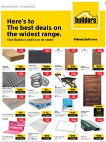 Builders Inland : Here's To The Best Deals On The Widest Range (26 July - 22 August 2022)