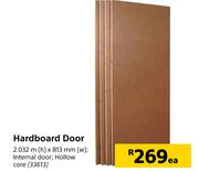 Hardboard Door 2.032m (h) x 813mm (w)- Each