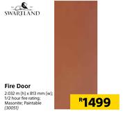 Swartland Fire Door 2.032m (h) x 813mm (w)