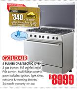 Goldair 5 Burner Gas/Electric Oven