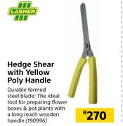 Lasher Hedge Shear With Yellow Poly Handle