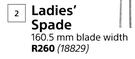 Lasher Ladies Spade 160.5mm Blade Width