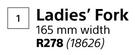 Lasher Ladies Fork 165mm Width