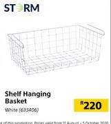 Storm Shelf Hanging Basket White