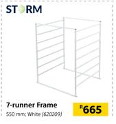 Storm 7 Runner Frame 550mm White