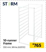 Storm 10 Runner Frame 550mm White