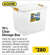 Addis 70Ltr Clear Storage Box