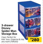 Disney 3 Drawer Spider Man Storage Box