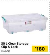 30Ltr Clear Storage Clip & Lock