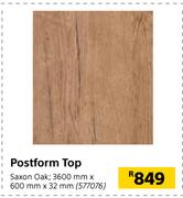 Postform Top Saxon Oak 3600mm x 600mm x 32mm