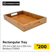 Home & Kitchen Rectangular Tray Bamboo 375mm x 265mm x 350mm