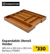 Home & Kitchen Expandable Utensil Bamboo Holder 385mm x 320mm x 350mm