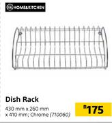 Home & Kitchen Dish Rack Chrome 430mm x 260mm x 410mm