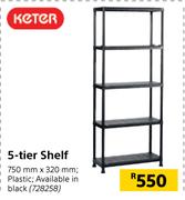 Keter 5 Tier Shelf-750mm x 320mm