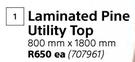Builders Laminated Pine Utility Top-800mm x 1800mm Each