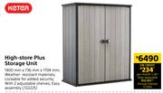 Keter High Store Plus Storage Unit-1400mm x 736mm x 1704mm