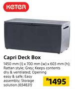 Keter Capri Deck Box-1450mm(l) x 700mm(w) x 603mm(h)