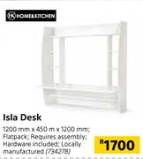 Home & Kitchen Isla Desk-1200mm x 450mm x 1200mm