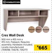 Home & Kitchen Cres Wall Desk-900mm x 455mm X 415mm