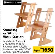Home & Kitchen Standing Or Sitting Work Station