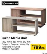 Home & Kitchen Luzon Media Unit-1200mm x 360mm x 510mm Each