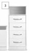 Home & Kitchen White Bedroom Collection Tallboy-450mm x 450mm x 1200mm