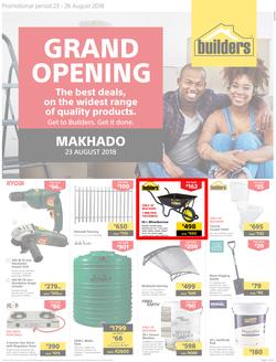 Builders Makhado : Grand Opening (23 Aug - 26 Aug 2018), page 1