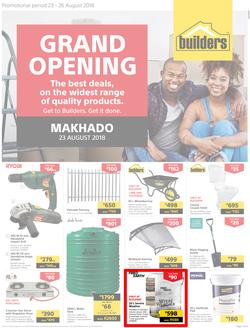 Builders Makhado : Grand Opening (23 Aug - 26 Aug 2018), page 1