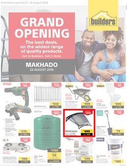 Builders Makhado : Grand Opening (23 Aug - 26 Aug 2018), page 1