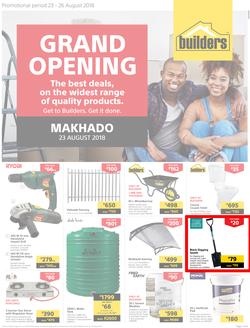 Builders Makhado : Grand Opening (23 Aug - 26 Aug 2018), page 1