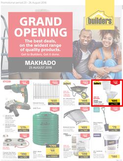 Builders Makhado : Grand Opening (23 Aug - 26 Aug 2018), page 1