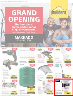 Builders Makhado : Grand Opening (23 Aug - 26 Aug 2018), page 1
