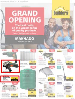 Builders Makhado : Grand Opening (23 Aug - 26 Aug 2018), page 1
