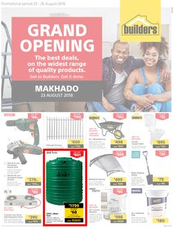 Builders Makhado : Grand Opening (23 Aug - 26 Aug 2018), page 1