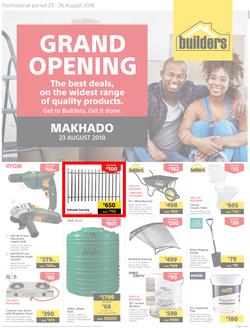 Builders Makhado : Grand Opening (23 Aug - 26 Aug 2018), page 1