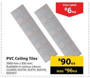 PVC Ceiling Tiles-3900mm x 300mm Each