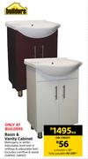 Builders Basin & Vanity Cabinet-Each